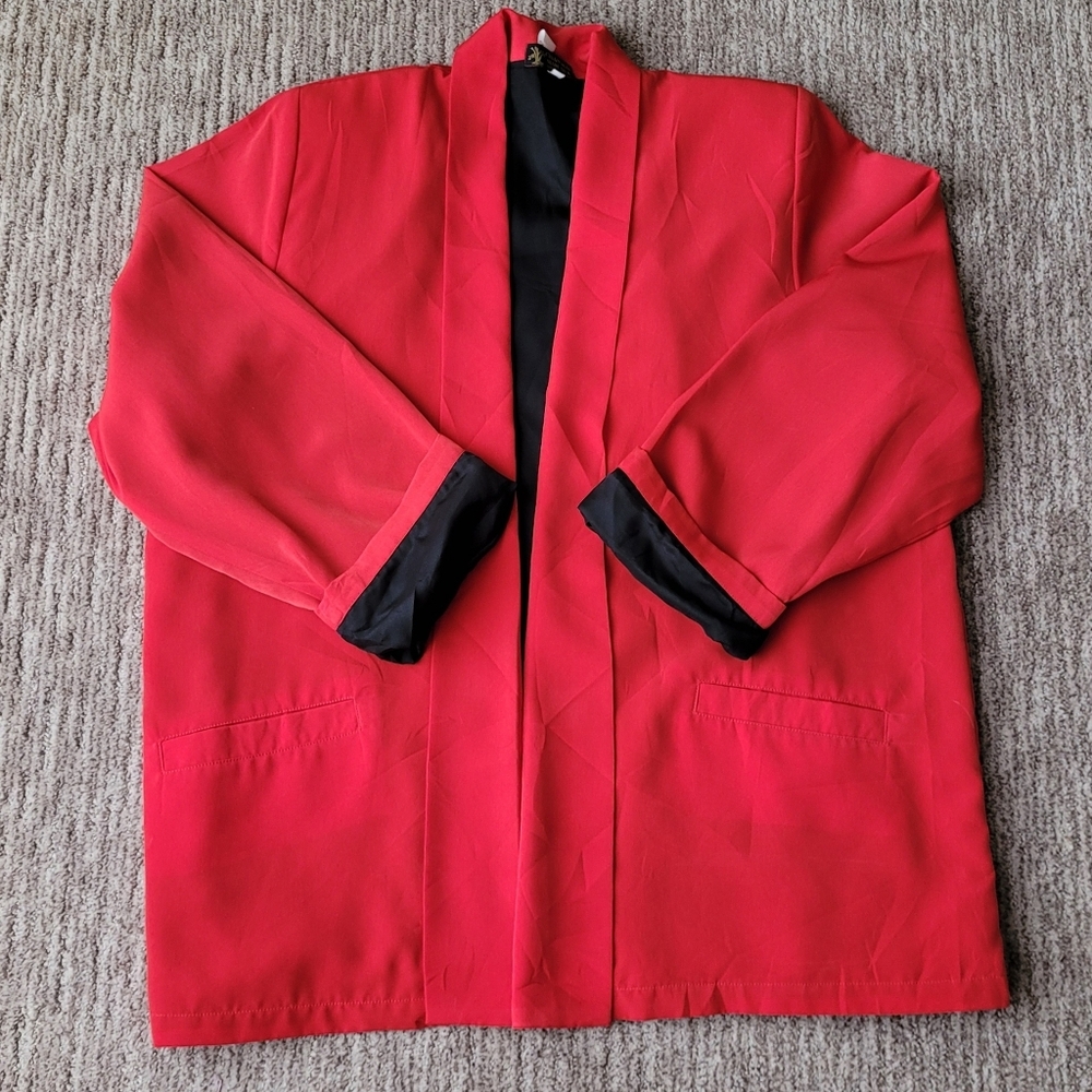 Source Unknown Red Blazer with Black Lining